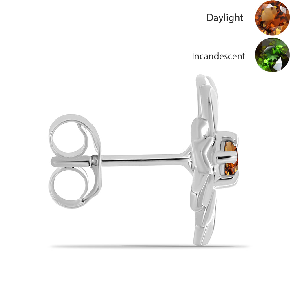 Pendientes de Plata con Zultanita de Anatolia certificado y cultivado en laboratorio