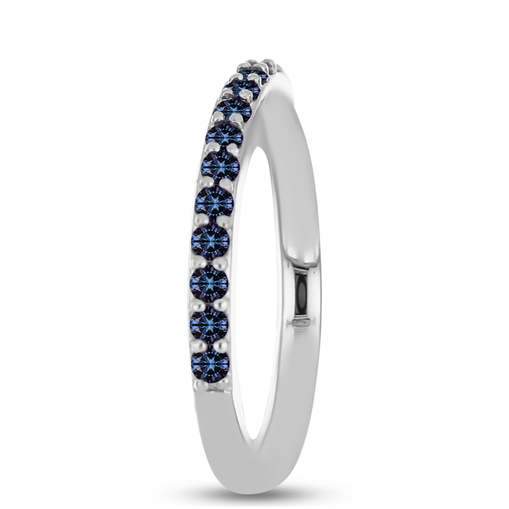 Anillo de Plata con Moisanita "Púrpura Imperial"