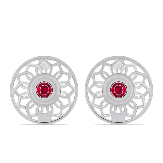 Pendientes de Plata con Rubí de Madagascar