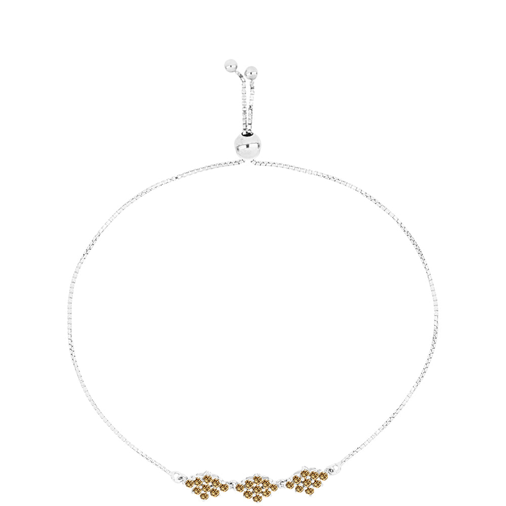 Pulsera de Plata con Moisanita Champagne