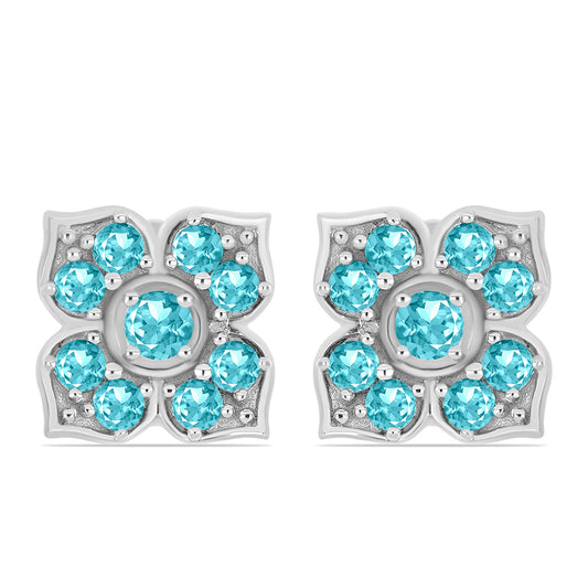 Pendientes de Plata con Cuarzo Paraiba