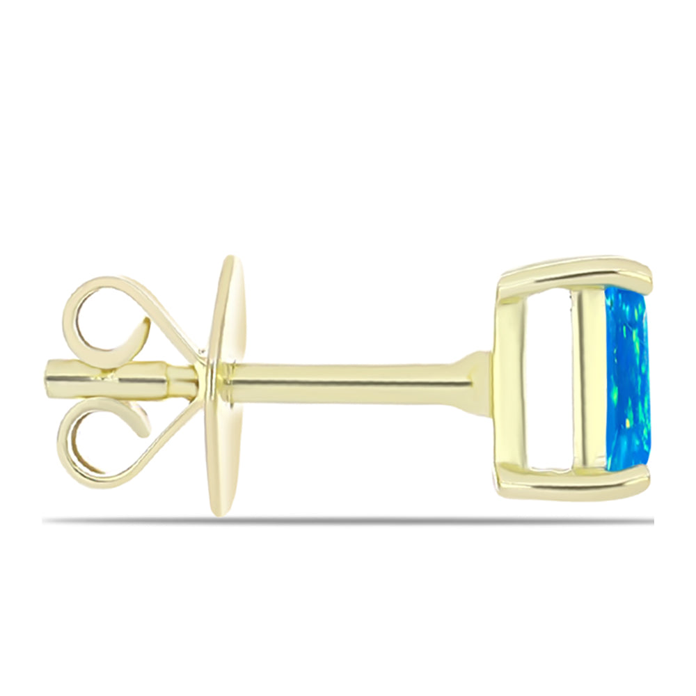 Pendientes de Plata Bañada en Oro con Ópalo Paraíso de Etiopia