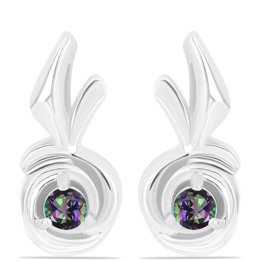 Pendientes de Plata con Cuarzo Místico Verde de Brasil