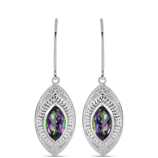 Pendientes de Plata con Cuarzo Místico Verde de Brasil