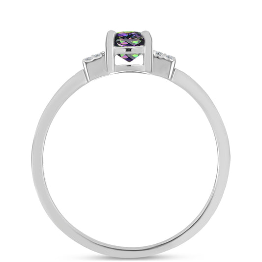 Anillo de Plata con Topacio Blanco