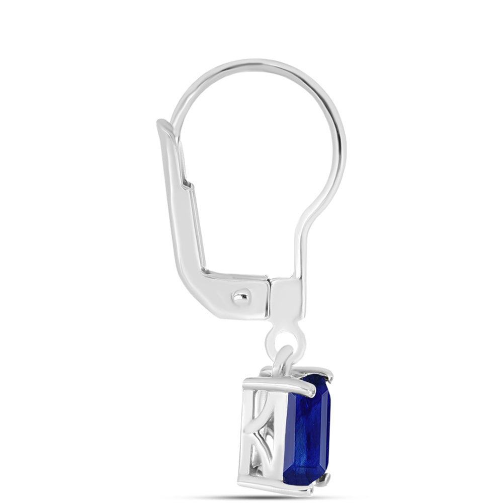 Pendientes de Plata con Zafiro Azul Australiano