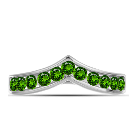 Anillo de Plata con Diópsido de Cromo