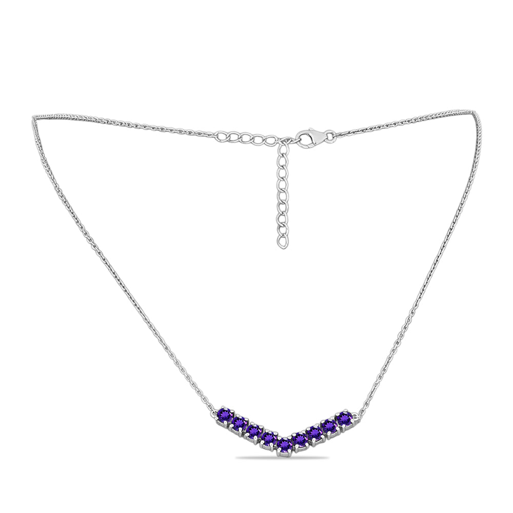 Collar de Plata con Amatista de Marruecos