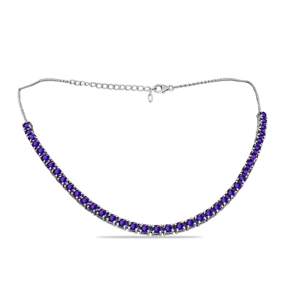 Collar de Plata con Amatista de Marruecos