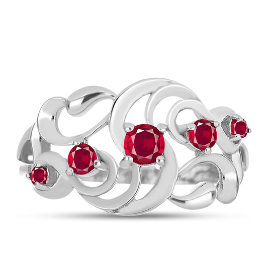 Anillo de Plata con Rubí de Madagascar