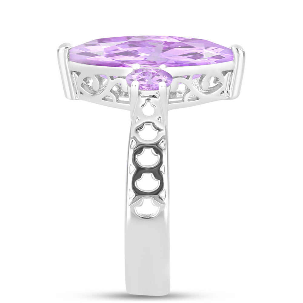 Anillo de Plata con Amatista Rosa de Francia