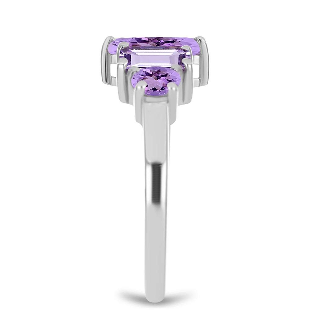 Anillo de Plata con Amatista Rosa de Francia