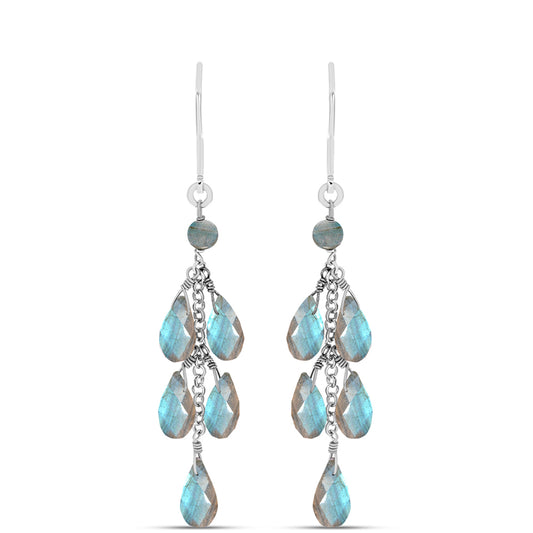 Pendientes de Plata con Labradorita