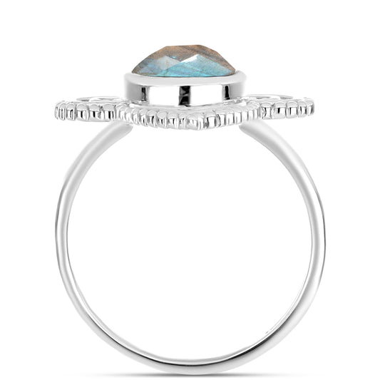 Anillo de Plata con Labradorita