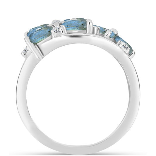 Anillo de Plata con Labradorita