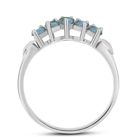 Anillo de Plata con Labradorita