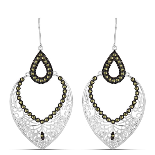 Pendientes de Plata con Marcasita de Austria
