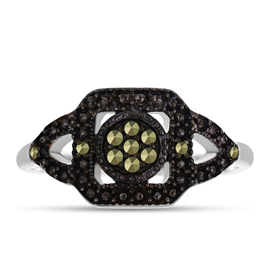 Anillo de Plata con Marcasita de Austria