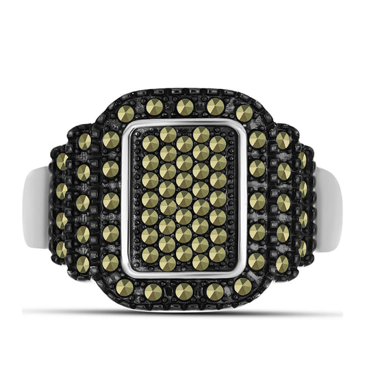 Anillo de Plata con Marcasita de Austria
