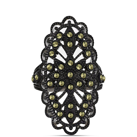 Anillo de Plata con Marcasita de Austria