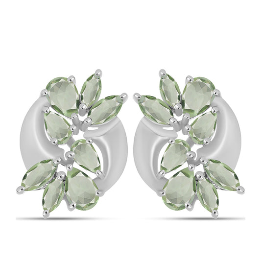 Pendientes de Plata con Amatista Verde
