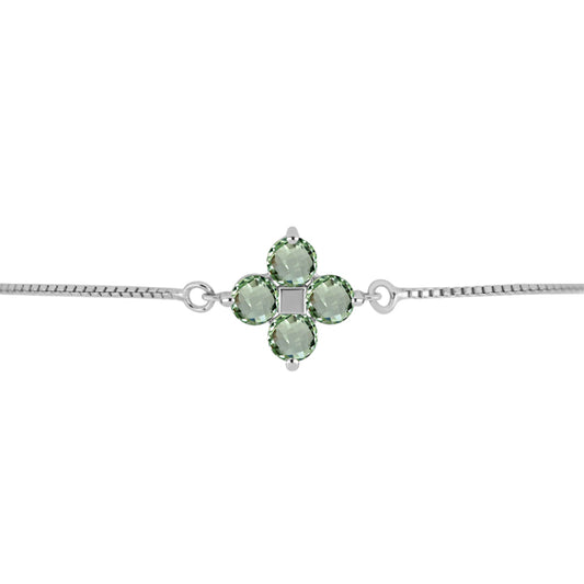 Pulsera de Plata con Amatista Verde