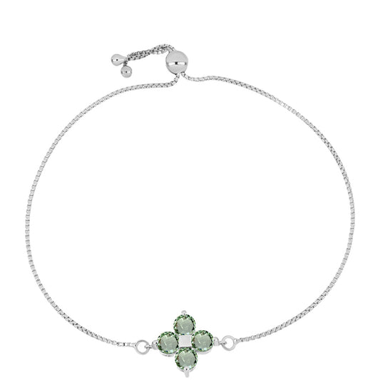 Pulsera de Plata con Amatista Verde