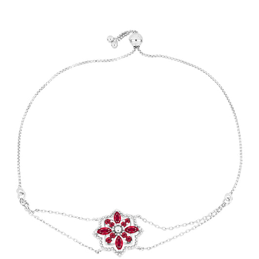 Pulsera de Plata con Rubí de Madagascar