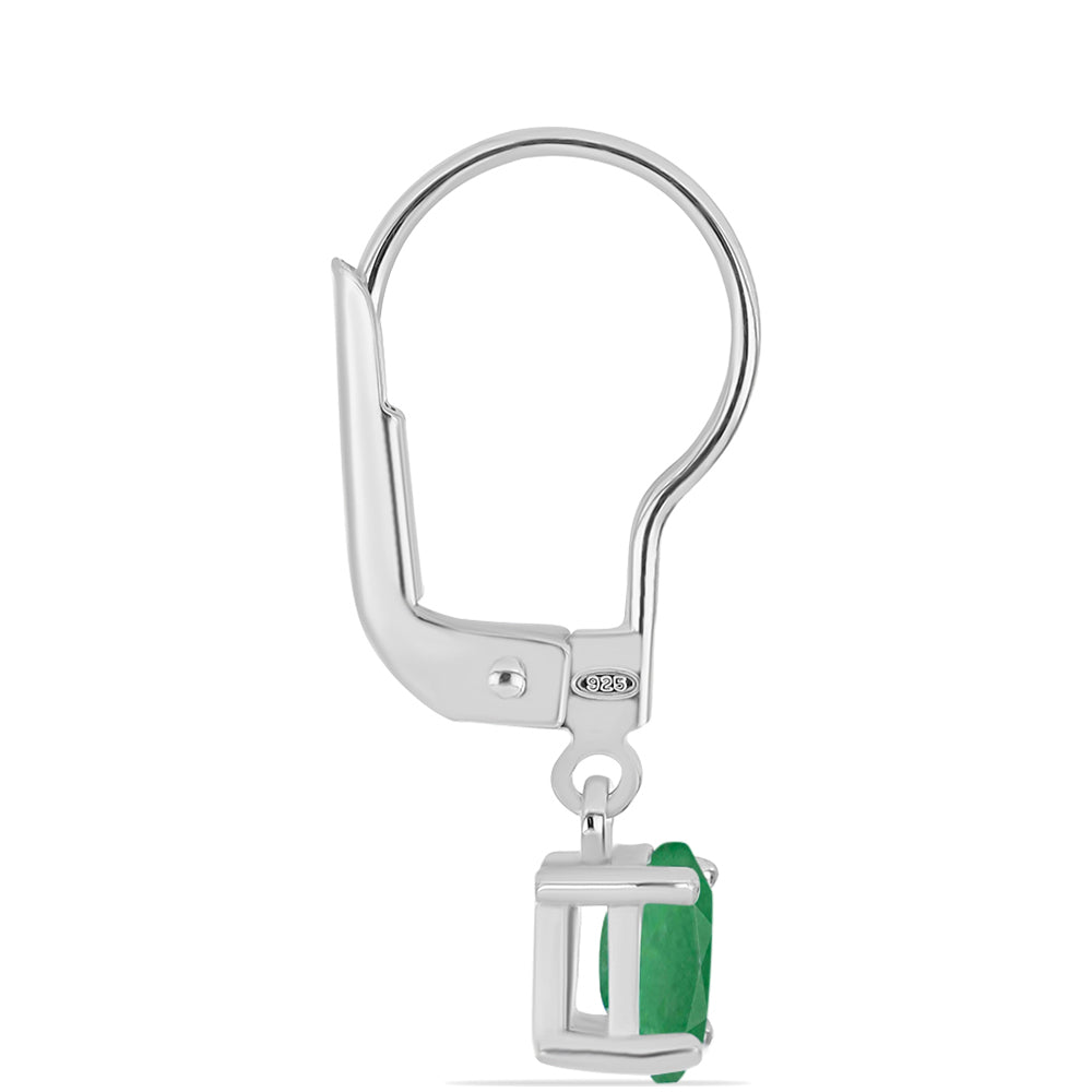 Pendientes de Plata con Esmeralda de Brasil