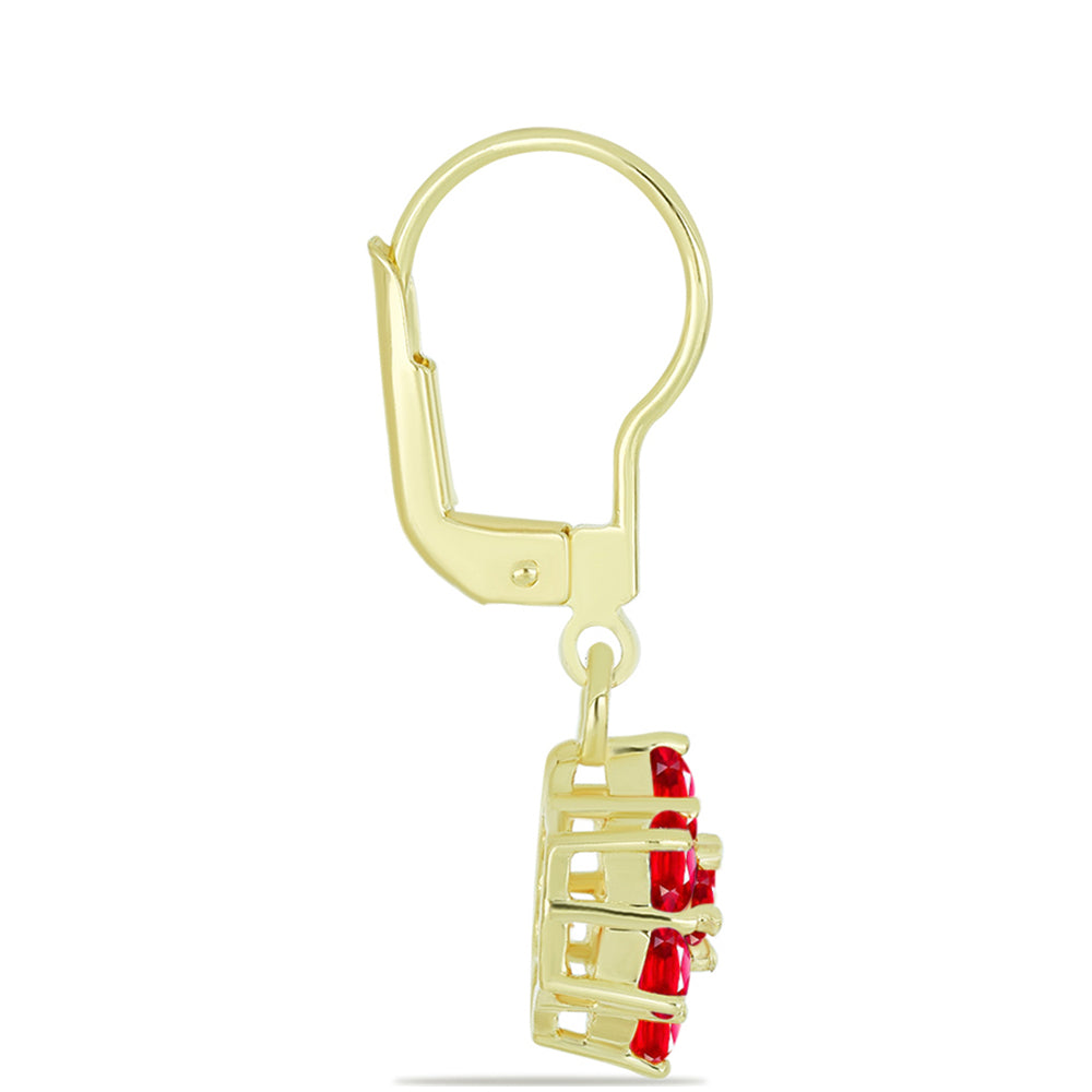 Pendientes de Plata con Ágata Roja