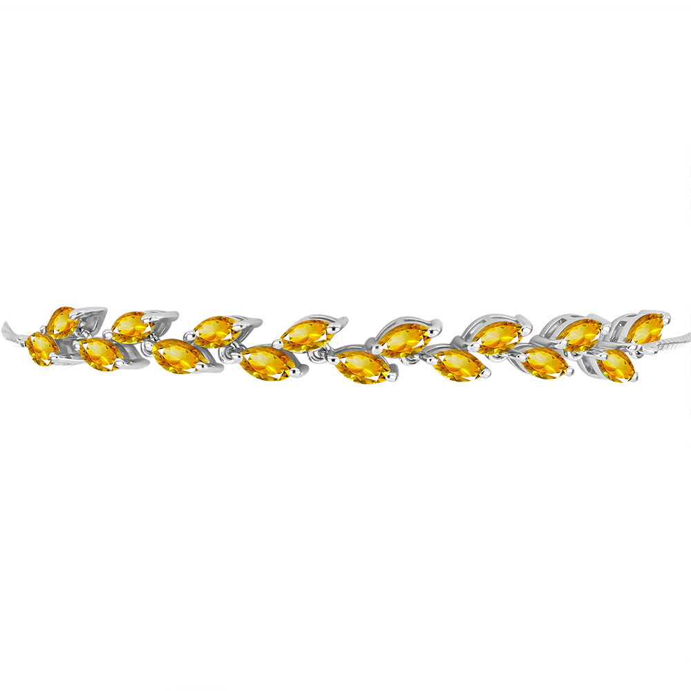 Pulsera de Plata con Citrino de los Montes Urales