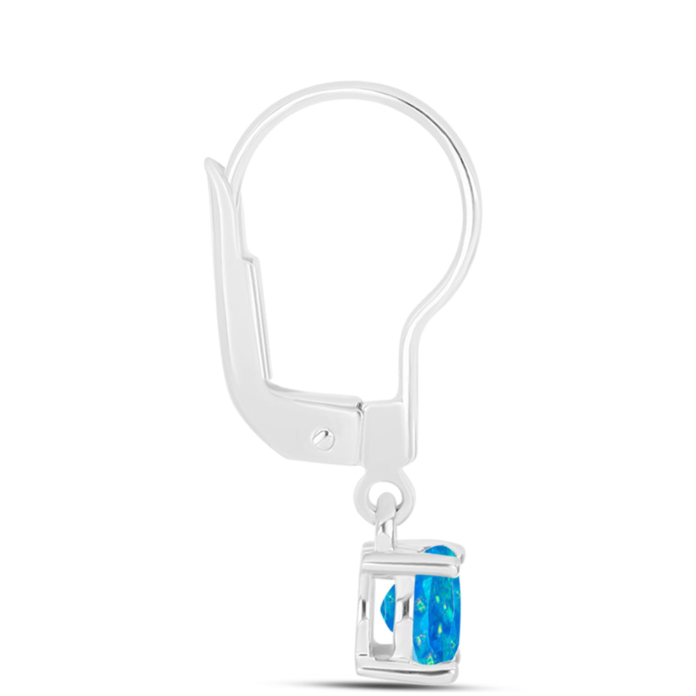 Pendientes de Plata con Ópalo Azul Paraiba de Etiopía
