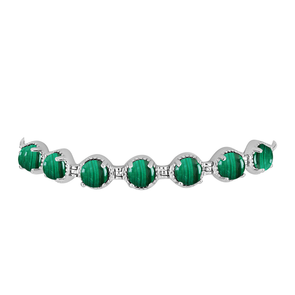 Pulsera de Plata con Malaquita