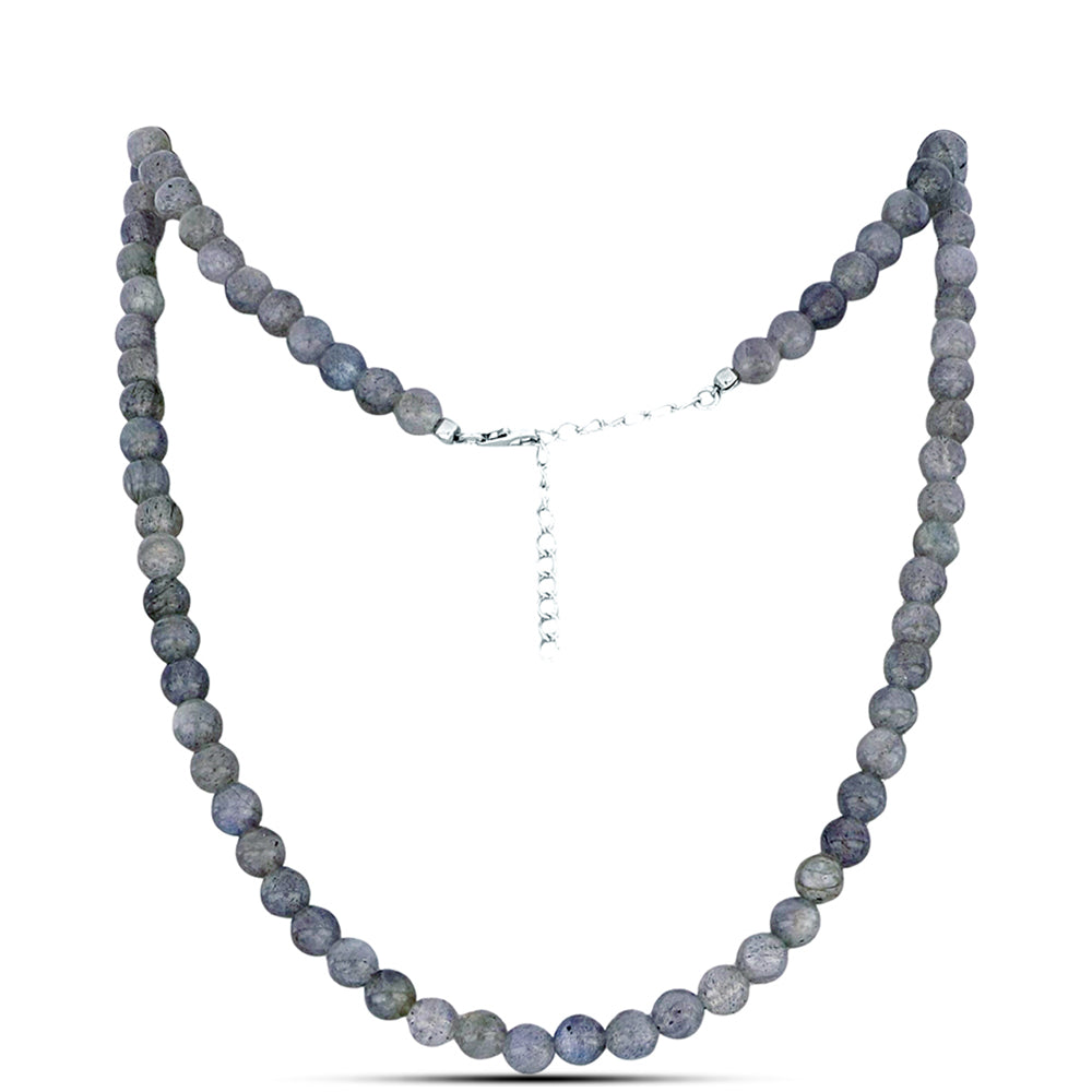 Collar de Plata con Labradorita de las Minas de Gullgruvene
