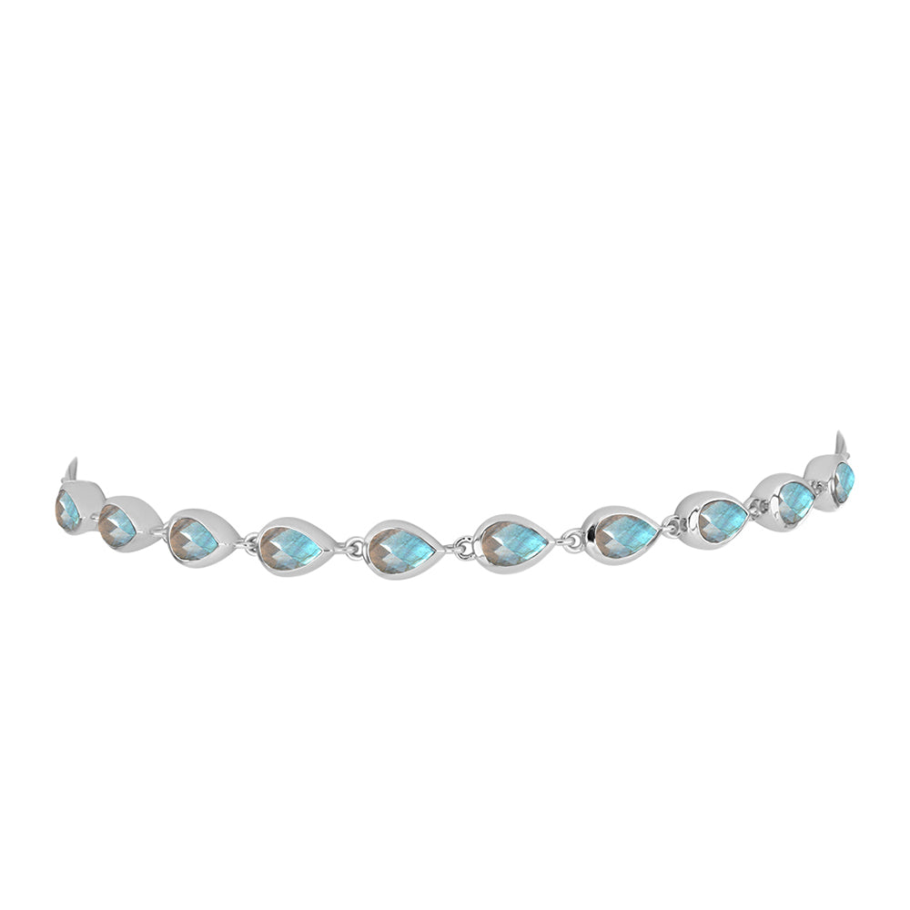 Pulsera de Plata con Labradorita de las Minas de Gullgruvene