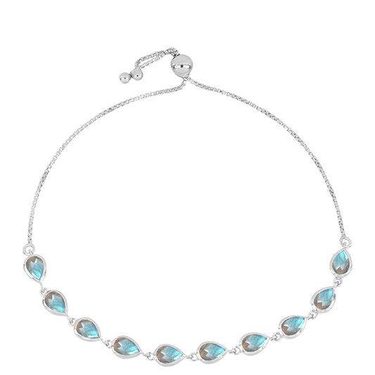 Pulsera de Plata con Labradorita de las Minas de Gullgruvene