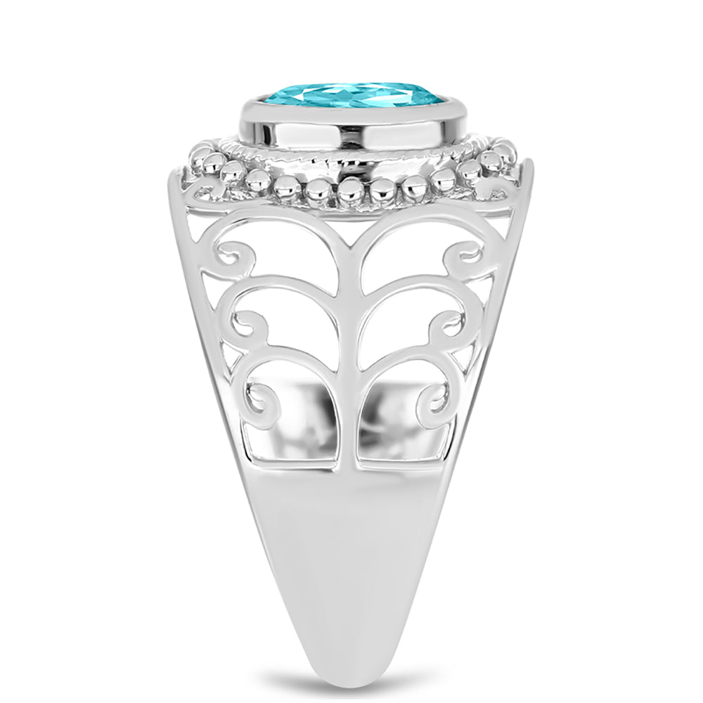 Anillo de Plata con Cuarzo Paraiba