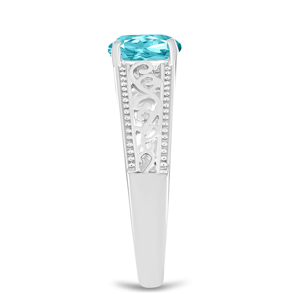 Anillo de Plata con Cuarzo Paraiba