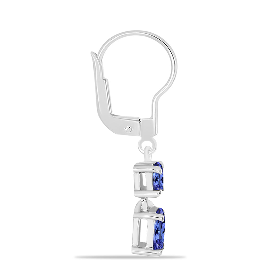 Pendientes de Plata con Tanzanita AAA