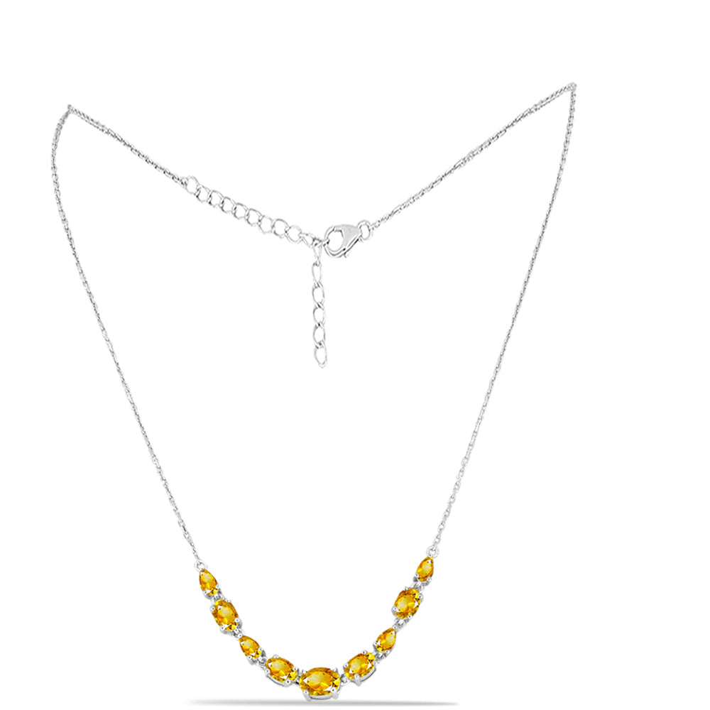 Collar de Plata con Citrino de los Montes Urales