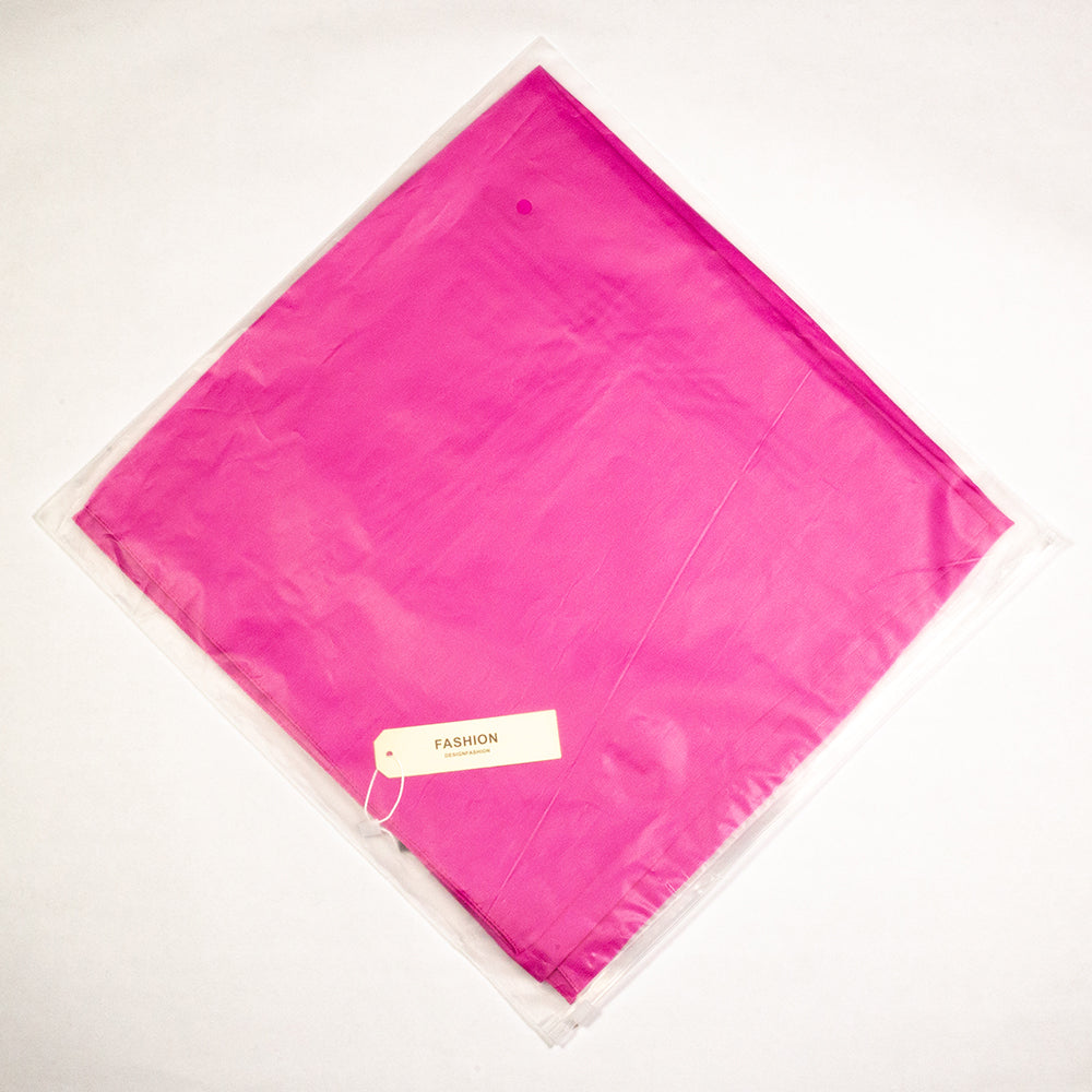 Pañuelo 100% Seda, 90 cm x 180 cm, Liso Rosa Fucsia