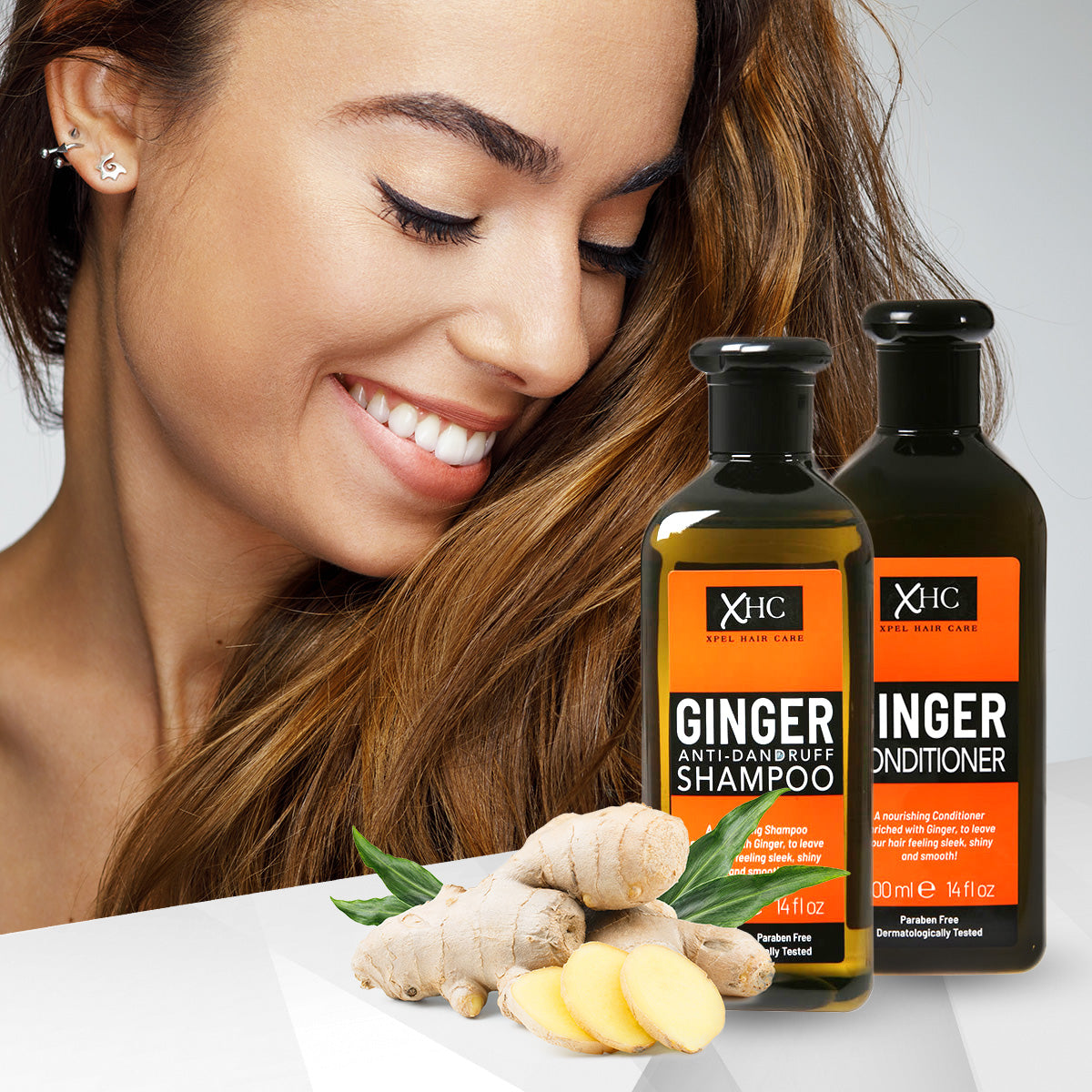 XHC Acondicionador para el cabello refrescante con jengibre, 400 ml