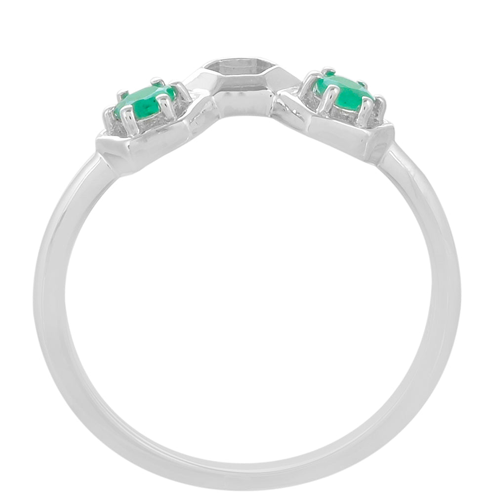 Anillo de Plata con Esmeralda de Brasil