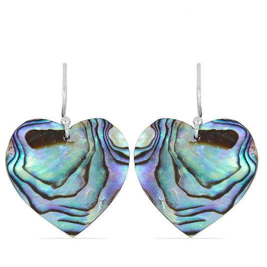 Pendientes de Plata con Madre De Perla Negra