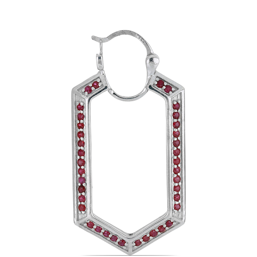 Pendientes de Plata con Rubí de Madagascar