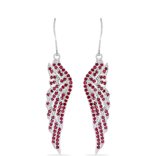 Pendientes de Plata con Rubí de Madagascar