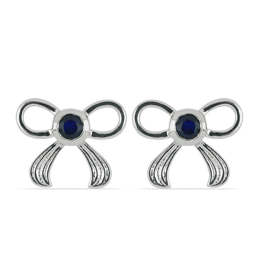 Pendientes de Plata con Zafiro Azul Rosebery