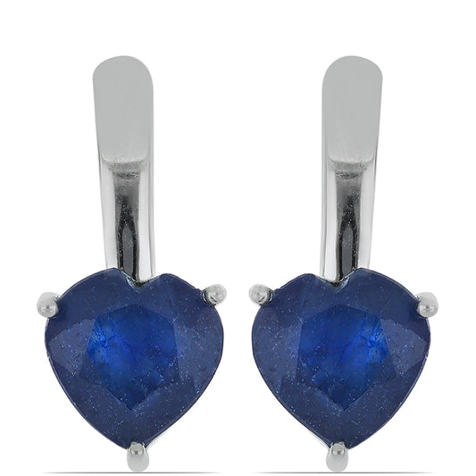 Pendientes de Plata con Zafiro Azul Rosebery