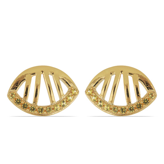 Conjunto de Plata Bañada en Oro con Citrino de los Montes Urales