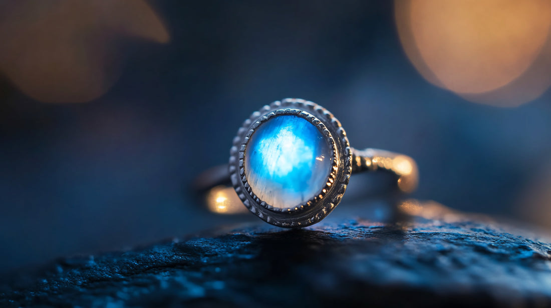 El encuentro de la aguamarina y la piedra lunar: armonía perfecta en joyas de plata y oro.